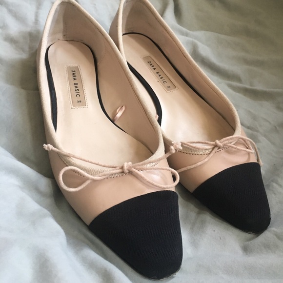 Zara basic leather pink and black with bow tie - Picture 1 of 10